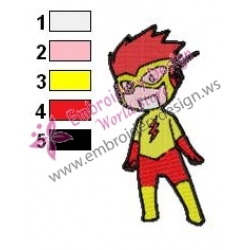 Kid Flash Teen Titans Embroidery Design